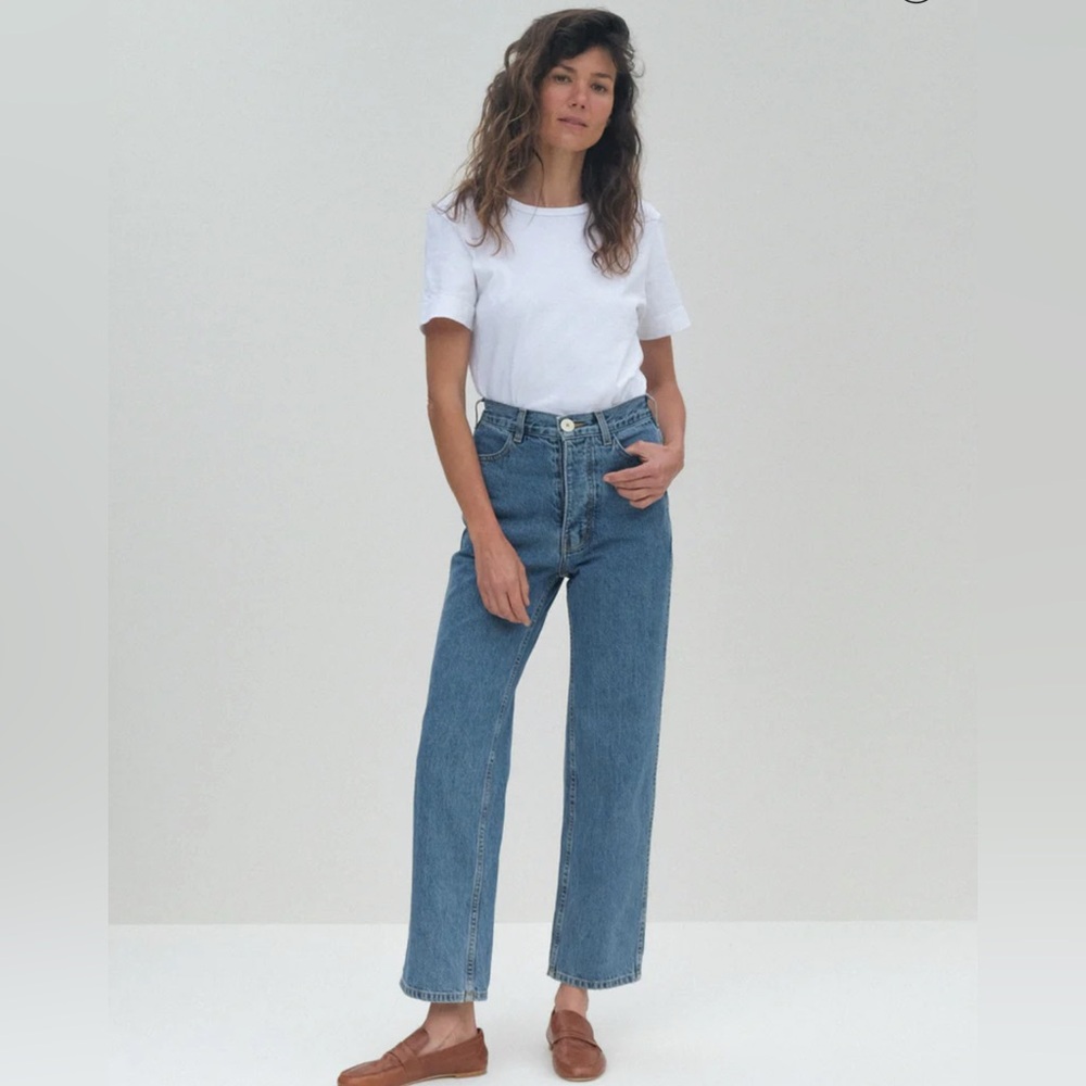 Jesse Kamm Straight Leg Jeans in Cowboy Blue